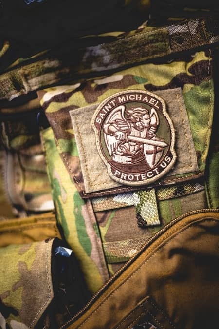 patch adhered on tactical gear