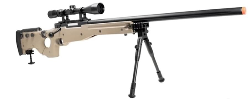 Well MBOB airsoft sniper rifle that fires at 450-480 FPS