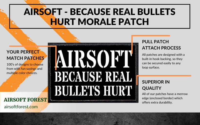 airsoft beacause bullets hurt patch